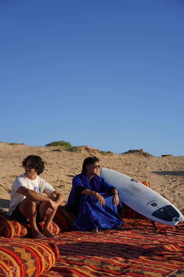 Agadir/Taghazout: Sandboarding & Sunset Tea with Fire Show - The coastal drive through Aourir, Tamraght, and Tamri