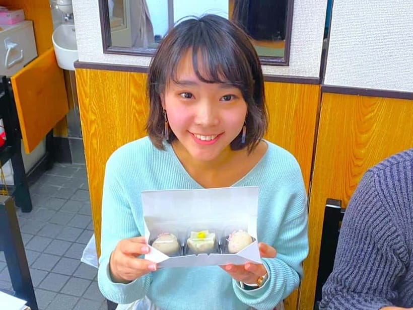 At an Antique Shop, Tea Ceremony and Japanese Sweets Forming - Choosing a cup before drinking real matcha