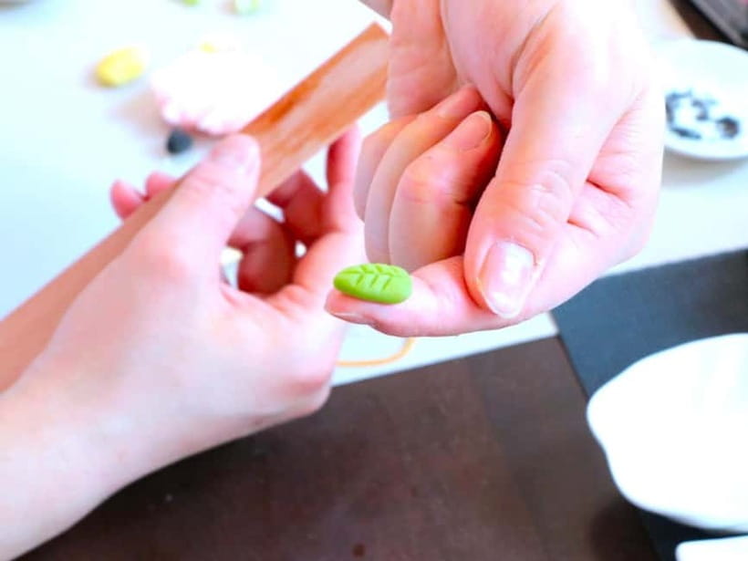 At an Antique Shop, Tea Ceremony and Japanese Sweets Forming - Shaping colorful nerikiri by hand