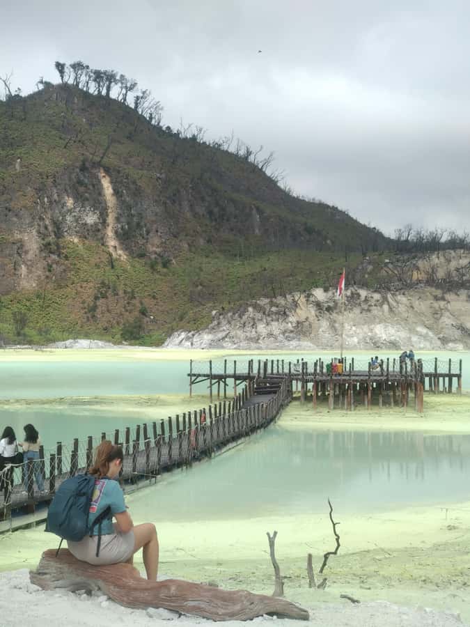 Bandung : White Crater, Tea Plantation Tour Guide Bandung - Rengganis Suspension Bridge is an optional thrill
