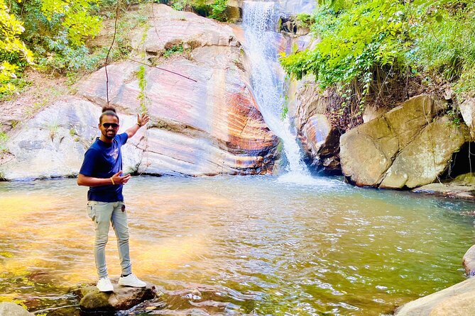 Ella Day Trip with Train Ride Waterfalls and Tea Factory Tour - Ravana Falls makes the first big impression