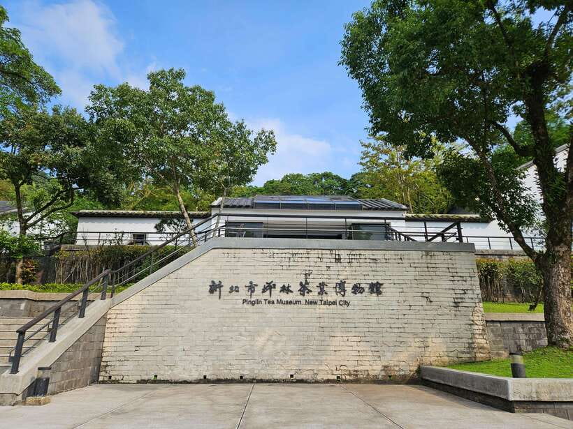 From Taipei: Thousand Island Lake and Pinglin Tea Plantation - Bagua Tea Garden and rows shaped like symbols