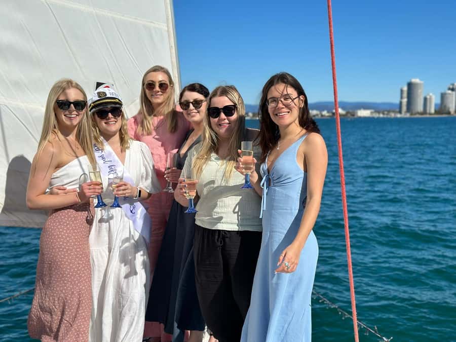 Gold Coast Private Lunch Sailing Charter for up to 10 guests - Lunch, prawns, and two drinks each