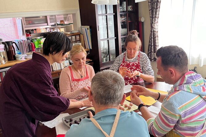 Japanese Sweets Making & Tea Ceremony in Yokohama, suburban Tokyo - Shaping Wagashi in a Yokohama Home