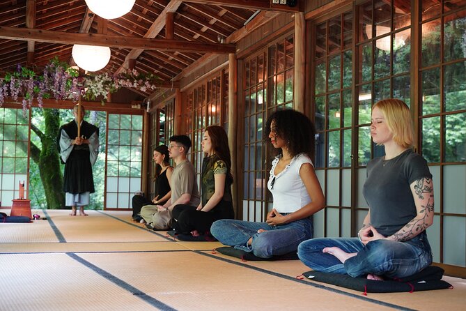 Kyoto Hidden Riverside Zen Mediation and Uji Matcha Experience - Sitting outside for riverside zazen