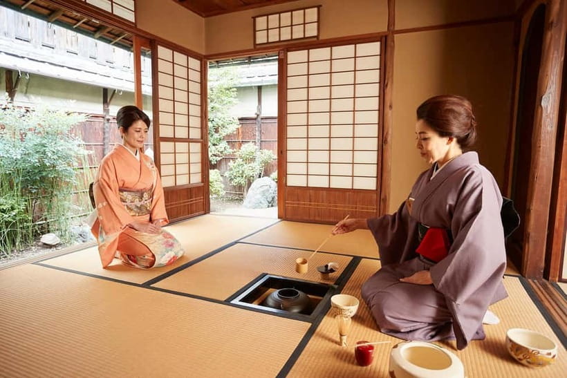 Kyoto: Kimono Tea Ceremony with Matcha and Sweet - Inside the traditional tea room