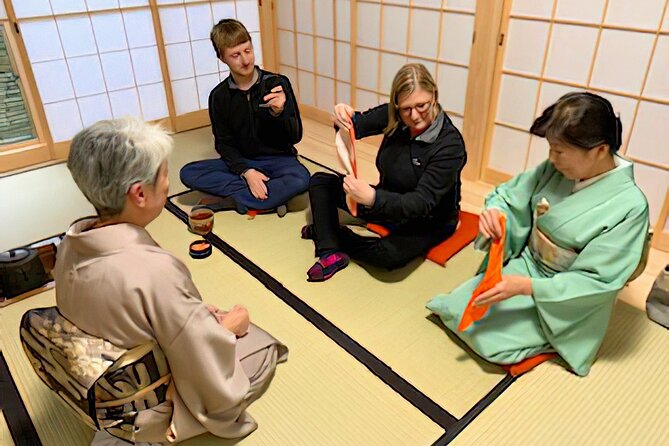 KYOTO Tea Ceremony with kimono near by Imamiya Jinjya Shrine - Matcha, Seasonal Sweets, and Your Turn to Prepare Tea
