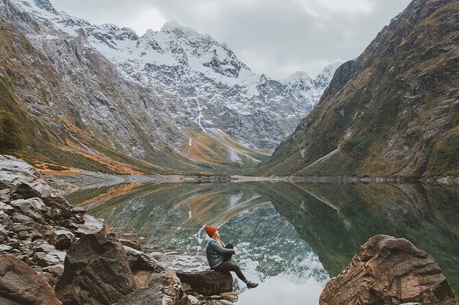 Lake Marian Guided Hike with Transfers, Lunch & Morning Tea - Reaching Lake Marian after the climb