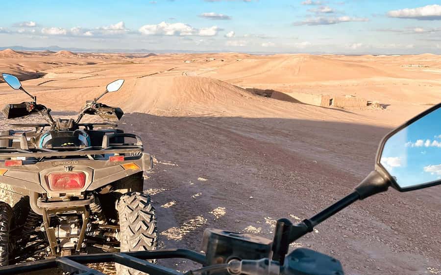 Marrakech: Agafay Desert Quad Bike Tour with Moroccan Tea - Riding across Agafay’s rolling dunes