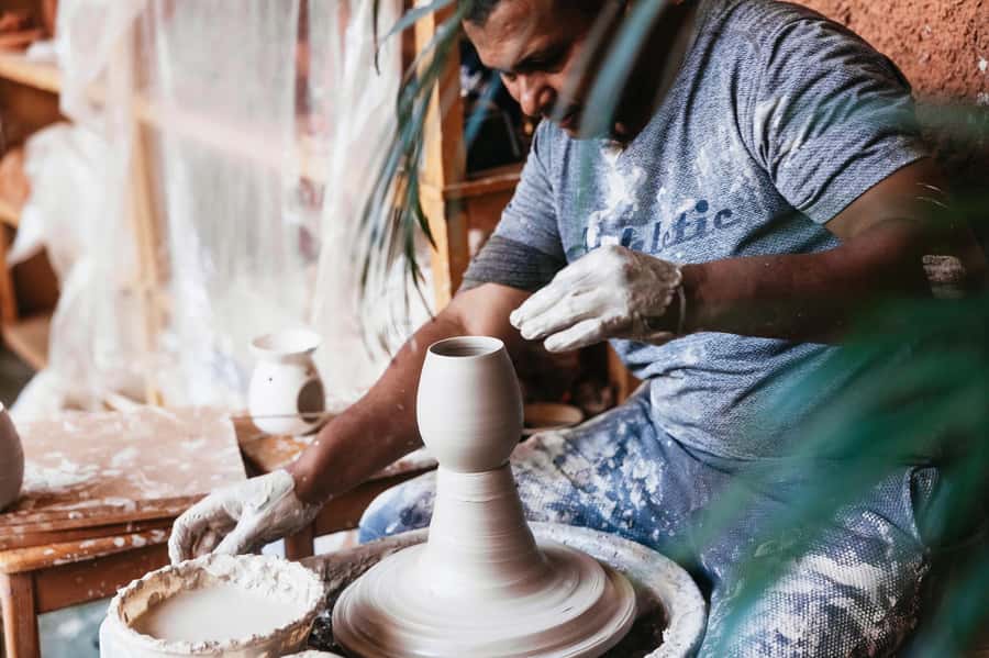 Marrakech: Pottery Workshop with Moroccan Tea - A Moroccan tea break in the middle