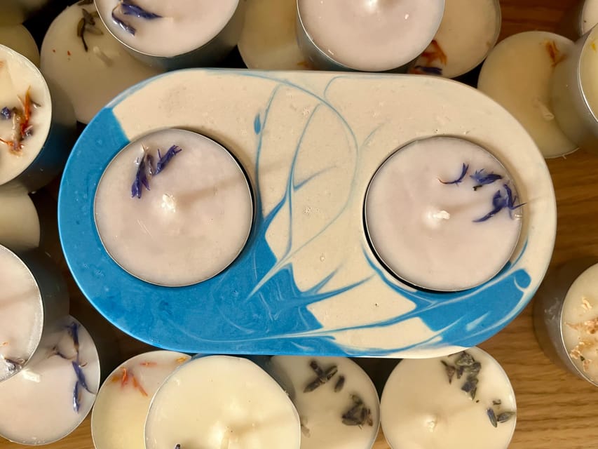 Prague: Craft your unique tea-candle holder set - Waiting time becomes six scented soy candles