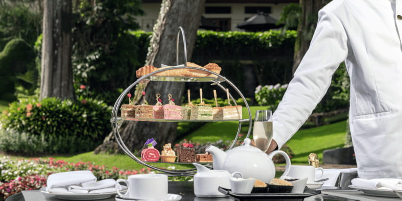 Royal Afternoon Tea at the Grand Nuwara Eliya + Bubbly! - Sipping tea from the Nuwara Eliya hills