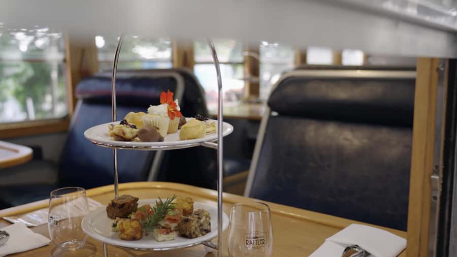 Sunshine Coast:Silver Bullet High Tea at Mary Valley Rattler - What arrives with the high tea