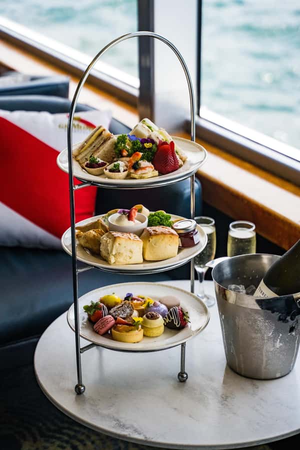 Sydney: Relaxing High Tea Cruise on Sydney Harbour - The menu: prawns, sandwiches, scones, and sweets