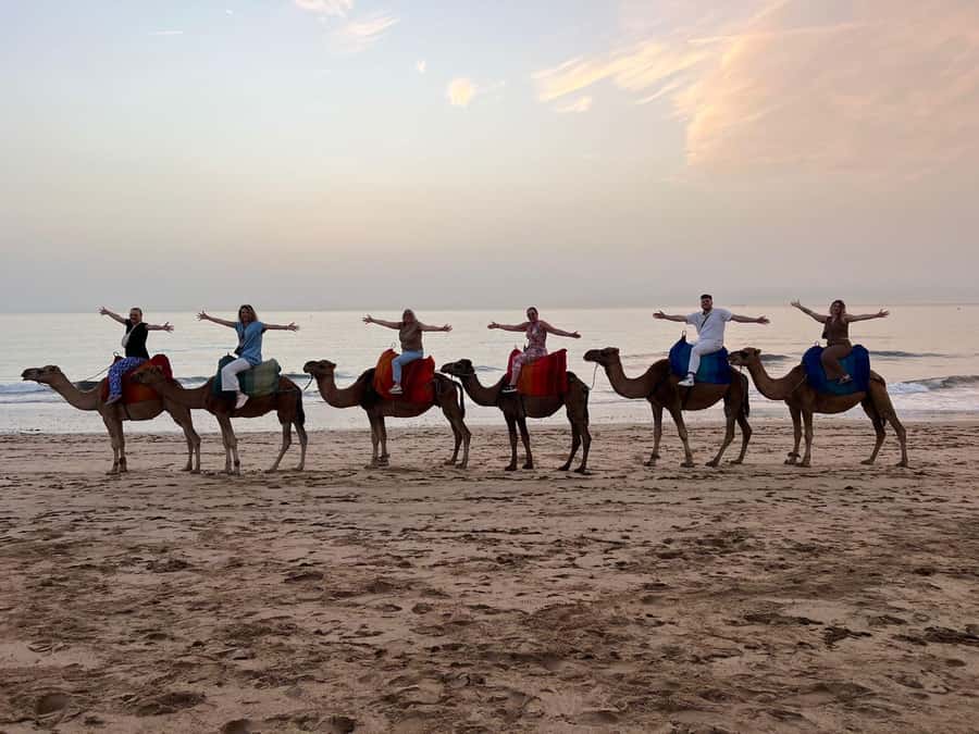 Tangier: Sunset, Tea, Sweets, Camel Ride, and Hercules Caves - Moroccan mint tea and sweets at Bouhindiya
