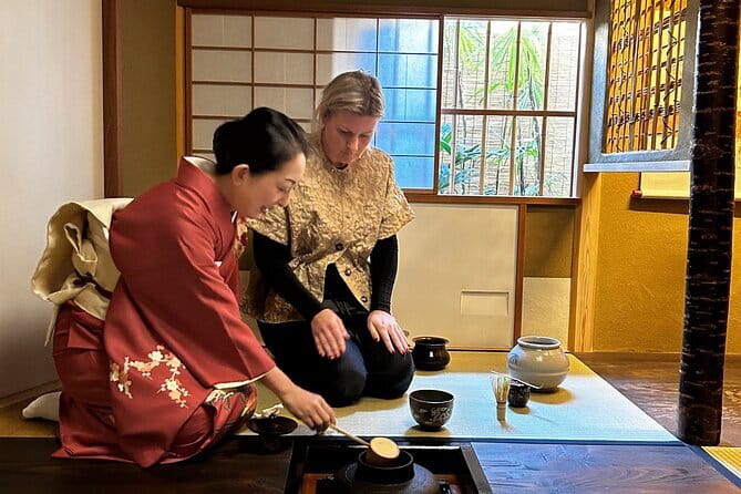 Tea Ceremony in 150 Years Old Townhouse with Tables and Chairs - Uji matcha, seasonal sweets, and the tasting portion