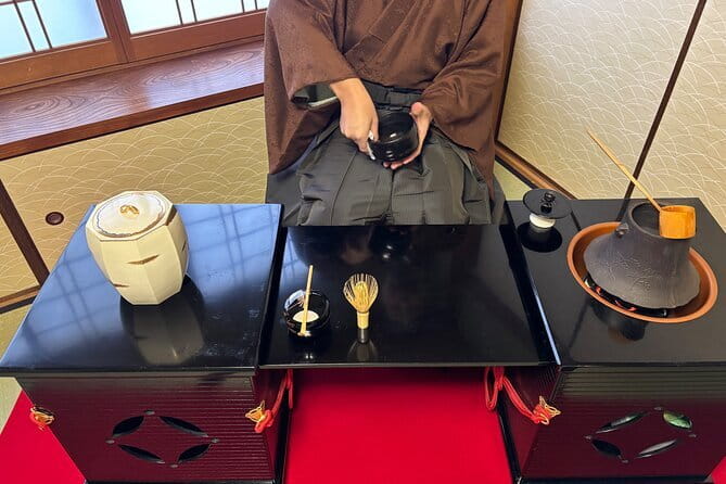 Tea Ceremony in 150 Years Old Townhouse with Tables and Chairs - Making your own cup of matcha