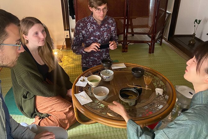 Tea Ceremony in a Century-old Japanese Town House - The sweet served beside the tea
