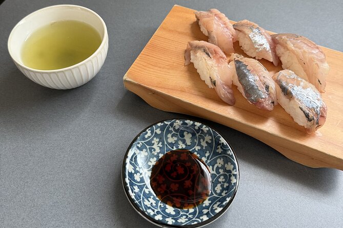 Tokyo Sushi Making Class : Sake Ceremony & Matcha Experience - The fun turn: torched salmon mayo gunkan